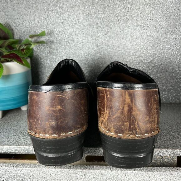 Dansko Brown Leather Professional Mules Clogs Shoes EU 38 US 7.5 8 - Picture 4 of 8